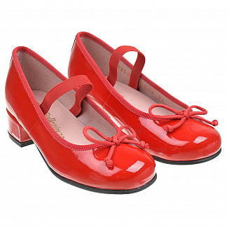 Красные туфли с тонким бантом Pretty Ballerinas Красный, арт. 48.401 ROUGE | Фото 1