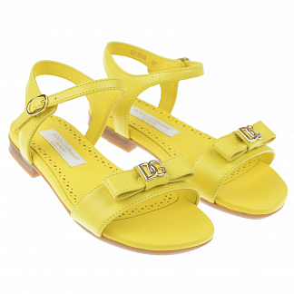 Желтые классические босоножки Dolce&Gabbana Желтый, арт. D11048 AC764 89418 | Фото 1
