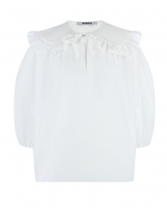 Белая блузка с рукавами-фонариками