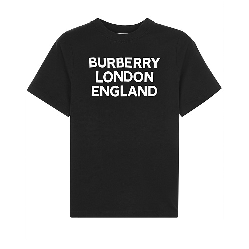 Черная футболка с белым принтом Burberry Черный, арт. 8028809 KB5-BLE TE BLACK A1189 | Фото 1