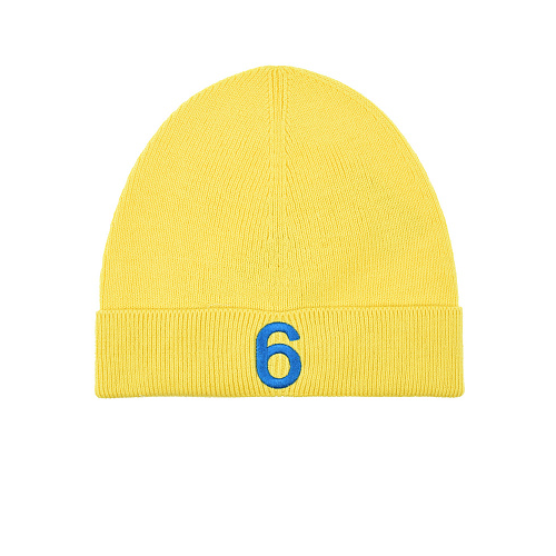 Желтая шапка с вышитым лого MM6 Maison Margiela Желтый, арт. M60279 MM061 M6200 | Фото 1