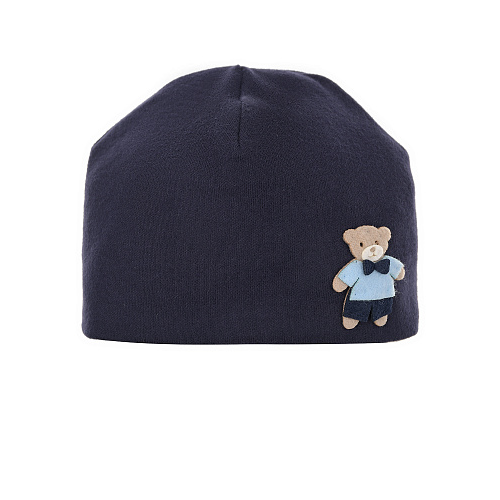 Синяя шапка с декором &quot;медвежонок&quot; La Perla Синий, арт. 53362 B9 | Фото 1