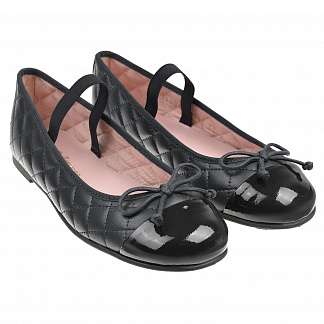 Черные стеганые туфли Pretty Ballerinas Черный, арт. 48.405 NEGRO | Фото 1