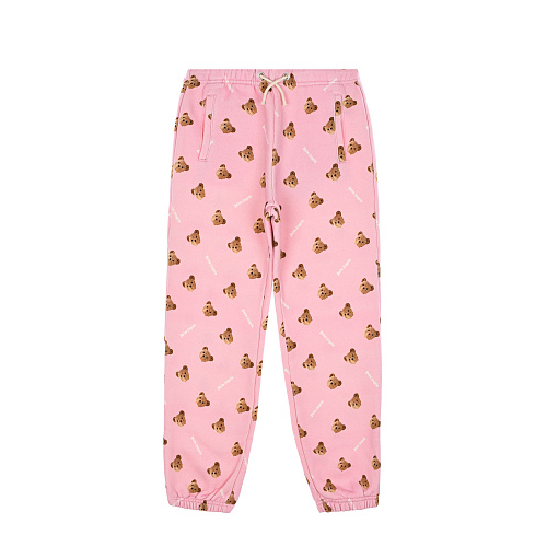 Розовые спортивные брюки с принтом &quot;медвежата&quot; Palm Angels Розовый, арт. PGCH002F21FLE002 3060 | Фото 1