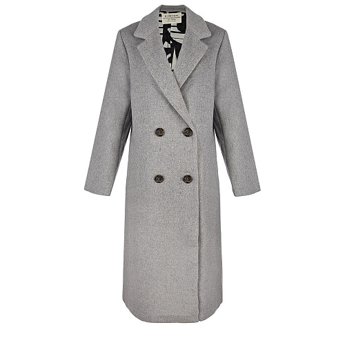 Двубортное серое пальто 5 Preview Серый, арт. 5PW21003AW GREY | Фото 1