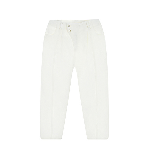 Белые брюки с асимметричной застежкой Chloe Белый, арт. C14694 117 | Фото 1