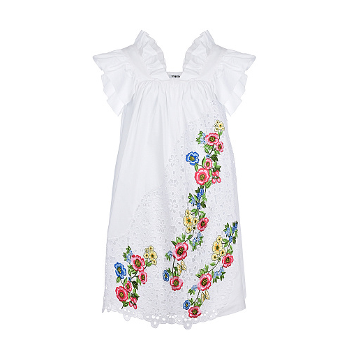 Белое платье с цветочной вышивкой Vivetta Белый, арт. V2MH171 0650 1101 | Фото 1