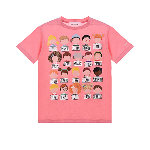 Розовая футболка с принтом Scrambled Ego Розовый, арт. 12039 | Фото 1