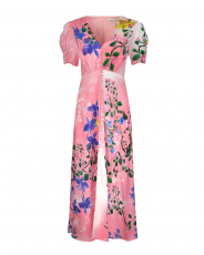 Розовое платье с принтом "орхидеи"