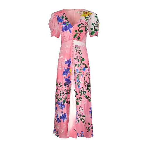 Розовое платье с принтом &quot;орхидеи&quot; Saloni Розовый, арт. 1764-100-R 1650 | Фото 1