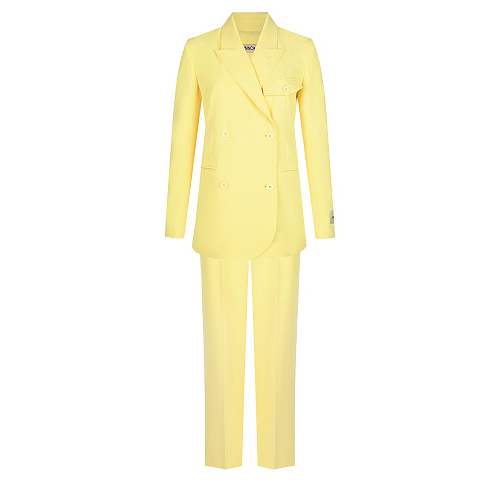 Костюм: двубортный жакет и брюки, желтый Hinnominate Желтый, арт. HNW256FGP GIALLO PAGLIA | Фото 1