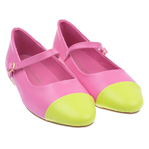 Розовые туфли с контрастной вставкой Age of Innocence Розовый, арт. 000259 GL-034  | Фото 1
