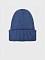 Шапка василькового цвета с отворотом