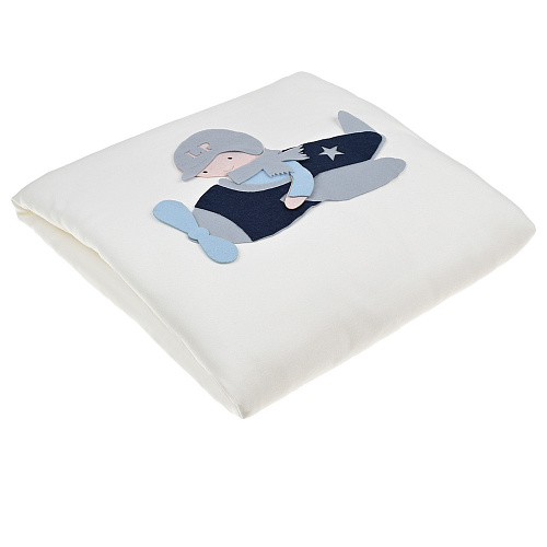 Одеяло с аппликацией &quot;летчик&quot;, 78х72 см La Perla Белый, арт. 52180 KO | Фото 1