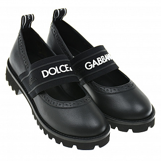 Черные туфли с резинкой Dolce&Gabbana Черный, арт. D10960 AW087 89690 | Фото 1