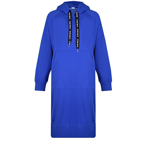 Синее платье-худи 5 Preview Синий, арт. 5PW21028AW ELECTRIC BLUE | Фото 1