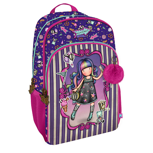 Фиолетовый рюкзак с тройной молнией Up and Away Santoro , арт. 1110GJ08 | Фото 1