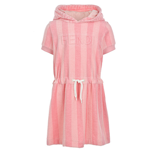 Розовое платье в полоску Fendi Розовый, арт. JFB489 AG2W F11H0 | Фото 1