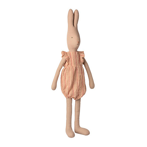 Мягкая игрушка Кролик, размер 5, в розовом комбинезоне в полоску Maileg , арт. 16-1500-00 | Фото 1