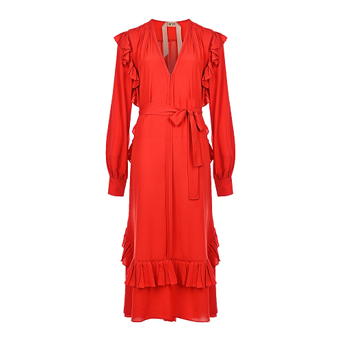 Красное платье с воланами No. 21 Красный, арт. H081 5111 4574 | Фото 1