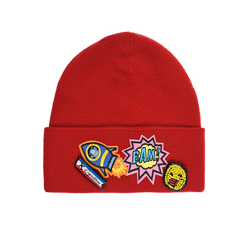 Красная шапка с нашивкой &quot;ракета&quot; Regina Красный, арт. I20423D SUS8 M ROSSO | Фото 1