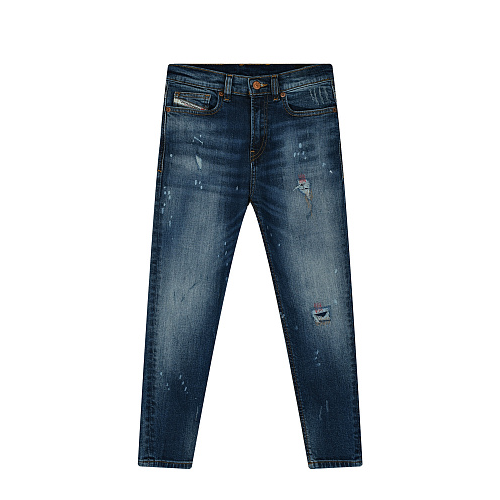 Синие джинсы с разрезами Diesel Синий, арт. J00156 KXBCN K01 | Фото 1