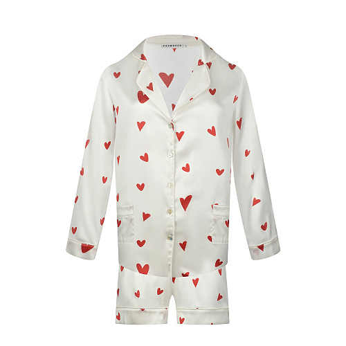Шелковая пижама с принтом &quot;сердечки&quot; Primrose , арт. 1W.610RS.S036 | Фото 1