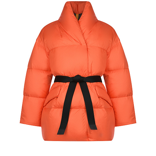 Оранжевая куртка с черным поясом Naumi Оранжевый, арт. 1760MW-0058-MB167 ORANGE | Фото 1