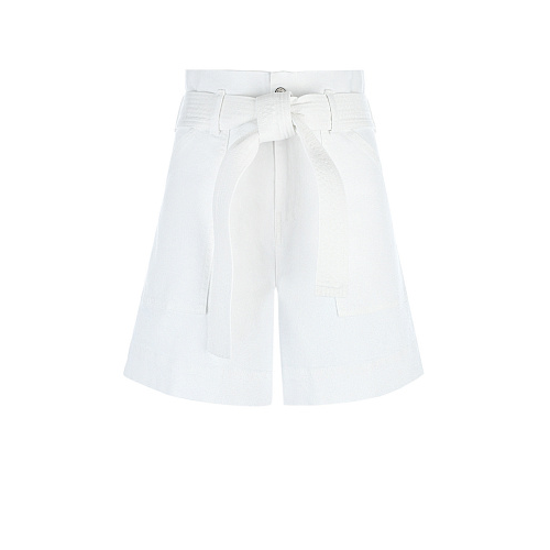 Белые шорты с поясом-лентой Parosh Белый, арт. D210103 001 BIANCO | Фото 1