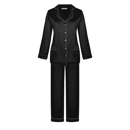 Черная шелковая пижама Primrose Черный, арт. 1W.509RB.S002 | Фото 1