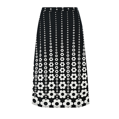 Черная юбка с белым цветочным принтом Vivetta Черный, арт. C101 V011 S9Z1 | Фото 1