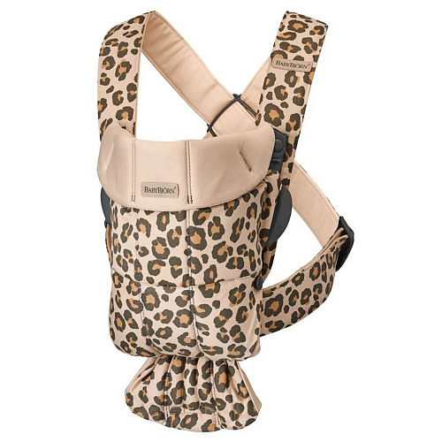 Рюкзак для переноски Mini, Cotton,  Леопард бежевый Baby Bjorn Синий, арт. 0210.75 | Фото 1
