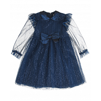 Синее платье с блестками Aletta Синий, арт. HB210777-44L KA3575 S683 | Фото 1