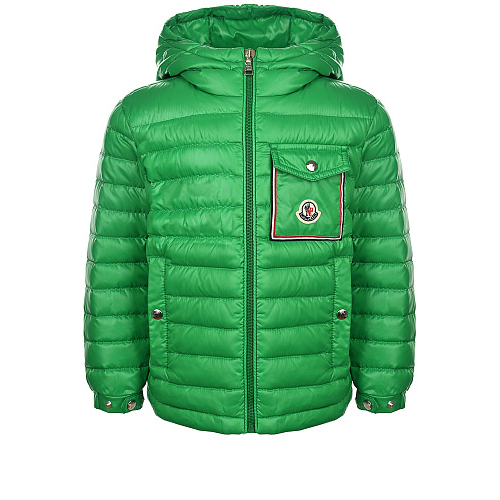 Зеленая куртка со стеганой отделкой Moncler Зеленый, арт. 1A00101 68950 81I | Фото 1
