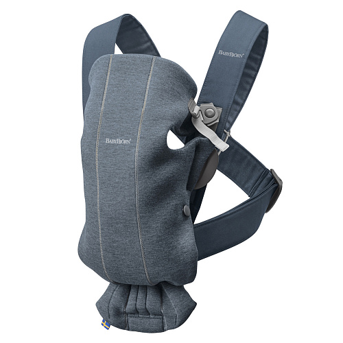 Пепельно-синий рюкзак для переноски Mini 3D Jersey Baby Bjorn Серый, арт. 0210.31 | Фото 1