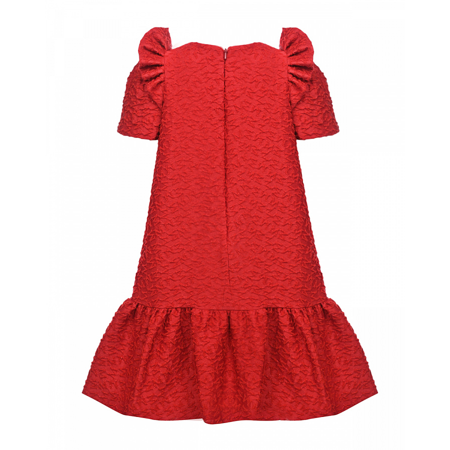 Красное платье со сплошным лого Monnalisa Красный, арт. 110913 0304 0043 | Фото 2