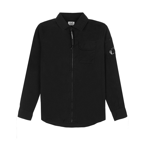 Черная рубашка из габардина CP Company Черный, арт. 11CKSH055 002824G 999 | Фото 1