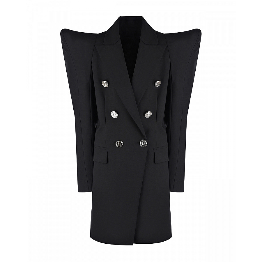 Черное платье-пиджак Balmain, арт. 6P1290