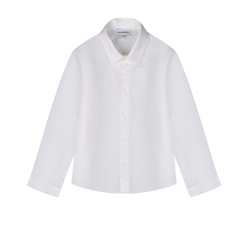 Белая рубашка с жаккардовым лого Emporio Armani Белый, арт. 6LHC86 1N8JZ F117 | Фото 1