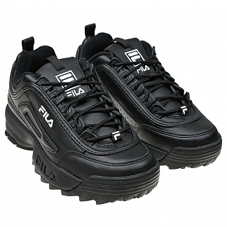 Черные кроссовки на рельефной подошве FILA Черный, арт. 5BM01DR2-001 | Фото 1