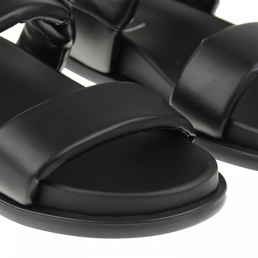 Черные босоножки с объемными ремешками MM6 Maison Margiela Черный, арт. 70324 VAR.3 | Фото 7