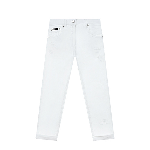 Белые джинсы с отворотами Dolce&Gabbana Белый, арт. L52F41 LDA18 S9000 | Фото 1