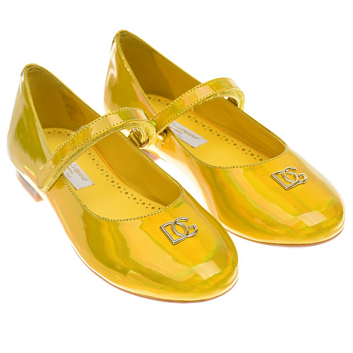Желтые лакированные туфли Dolce&Gabbana Желтый, арт. D10699 AQ495 8M180 | Фото 1