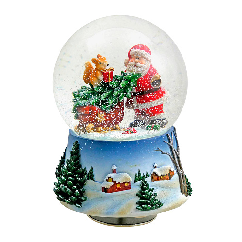 Шар &quot;Санта с белкой&quot; 0,5x14,5 см. Musicboxworld , арт. 59106 | Фото 1