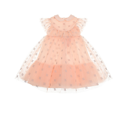 Розовое платье с оборками Fendi , арт. BFB381 AG21 F1ENM PROMISE | Фото 1
