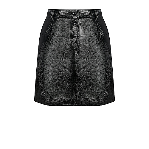 Черная юбка из эко-кожи MSGM Черный, арт. 3341MDD02 227604 99 | Фото 1