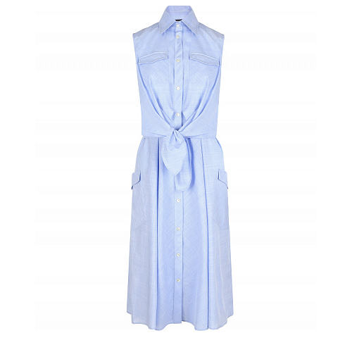 Голубое платье-рубашка без рукавов Pietro Brunelli Голубой, арт. AGW452 COASTR 0311 | Фото 1