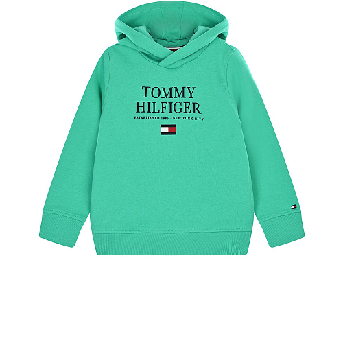 Толстовка-худи с логотипом Tommy Hilfiger Зеленый, арт. KB0KB07027 L3G | Фото 1