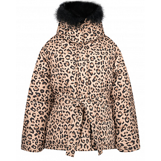 Куртка с леопардовым принтом Yves Salomon Бежевый, арт. 23WYV02969DOXW B2780 | Фото 1