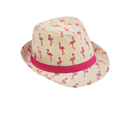 Плетеная шляпа с принтом &quot;Фламинго&quot; MaxiMo Бежевый, арт. 03523-915300 2425 | Фото 1